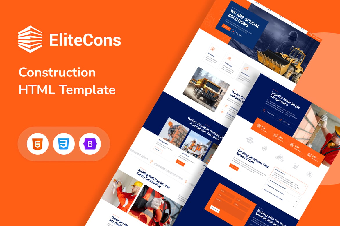 Elitecons - Template Website Konstruksi yang Profesional dan Responsif