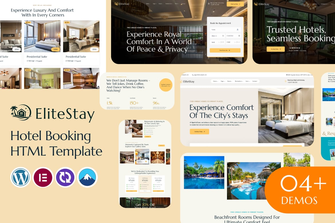 EliteStay - Template Website Booking Hotel Modern dan Fleksibel