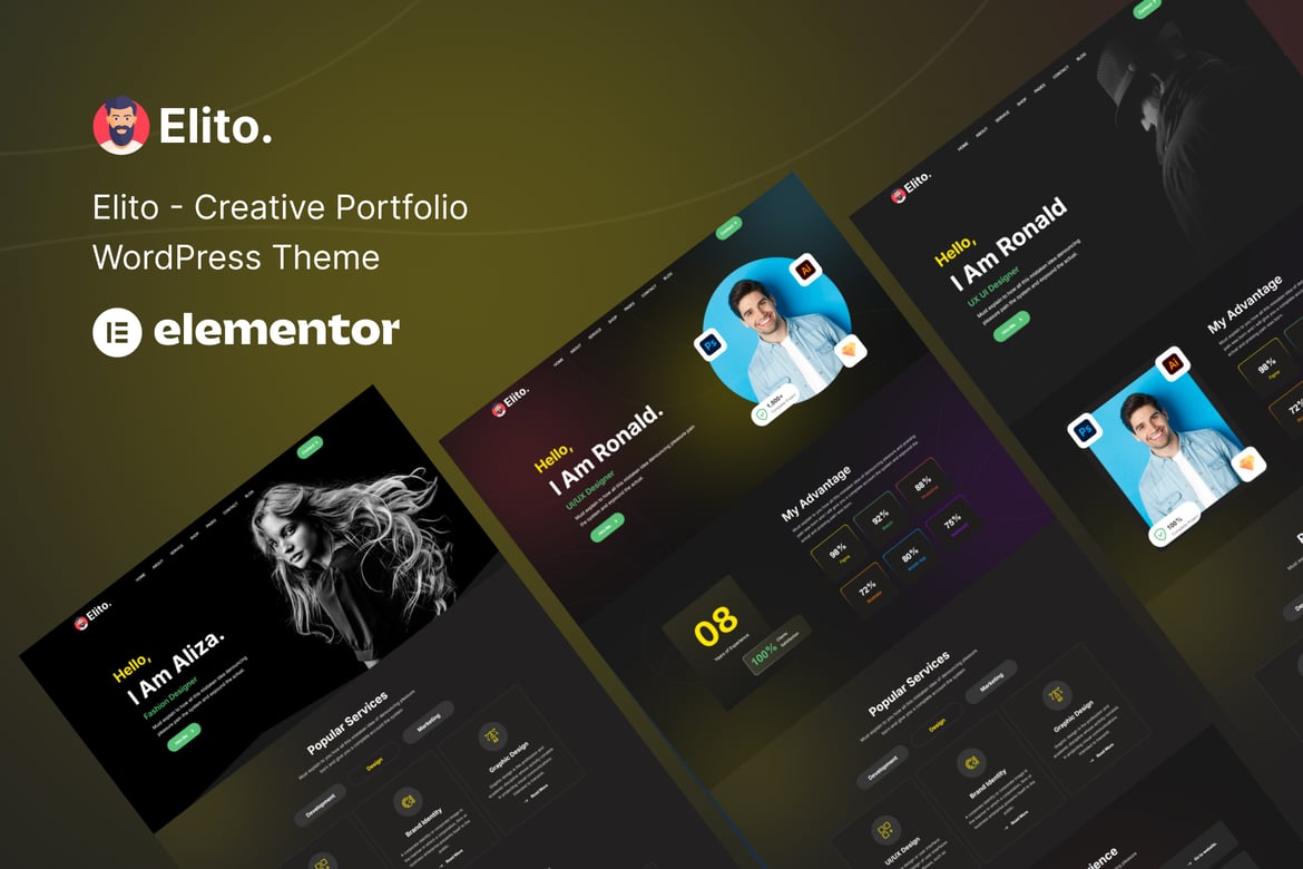 Elito - Tema WordPress Portofolio Kreatif yang Menawan