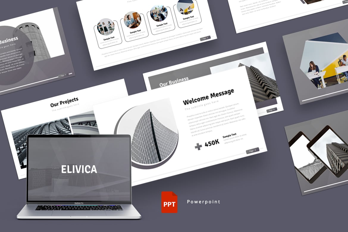 Elivica - Template Powerpoint Serbaguna yang Menarik