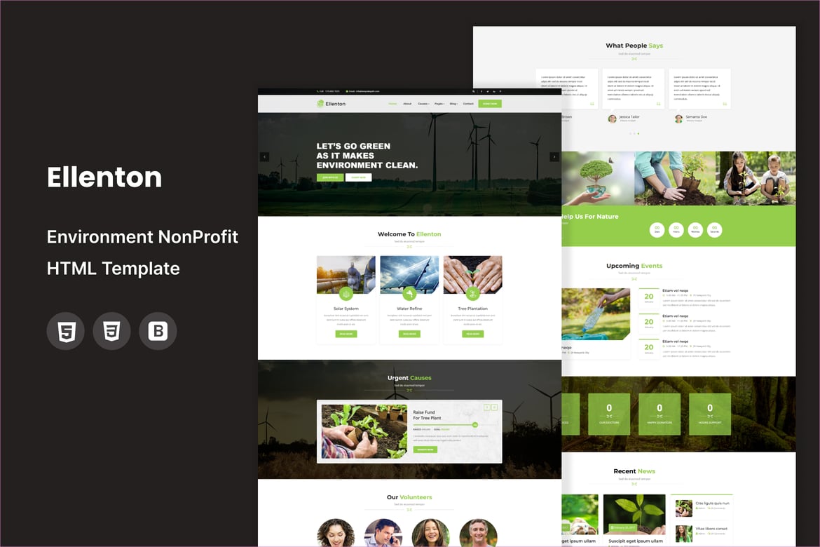 Template Web Ellenton - Solusi Kreatif untuk Proyek Lingkungan dan Bisnis Hijau