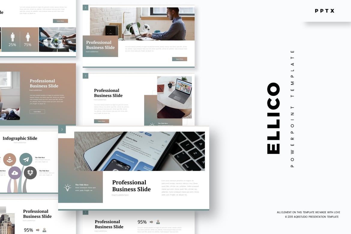 Ellico - Template PowerPoint Multiguna yang Menarik