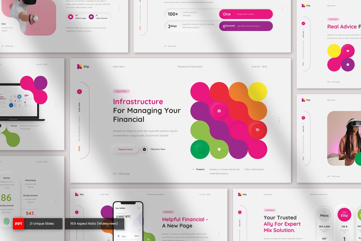 Ellip - Template PowerPoint untuk Presentasi Penjualan yang Menarik