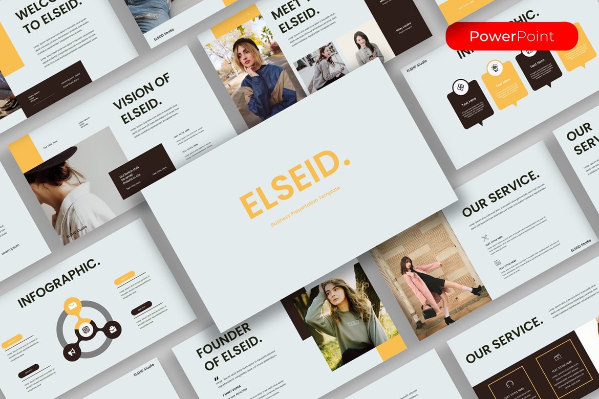 Template PowerPoint Elseid untuk Presentasi Bisnis yang Menarik