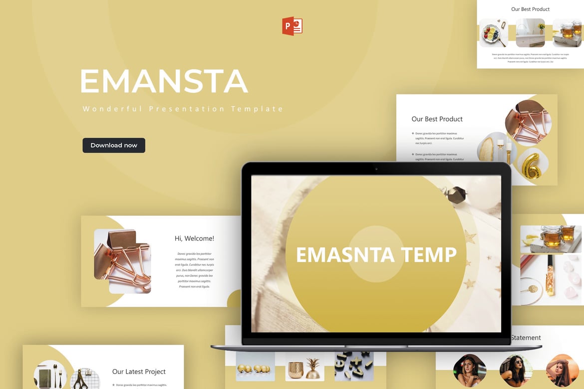 Emansta - Template Powerpoint Kreatif dan Modern
