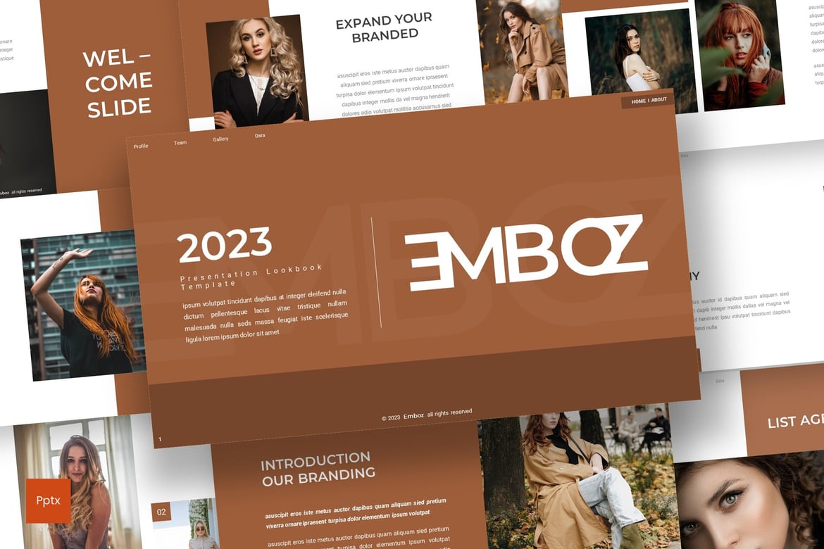 Emboz - Template Presentasi Powerpoint Kreatif dan Minimalis
