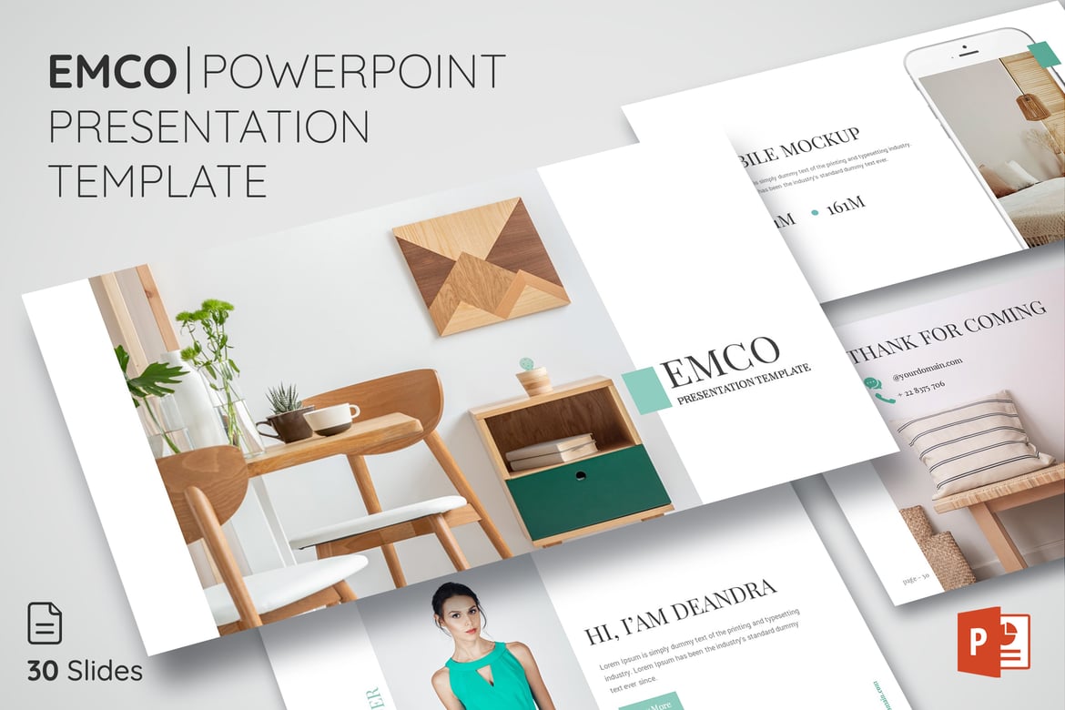 Template Presentasi PowerPoint Emco yang Modern dan Multifungsi