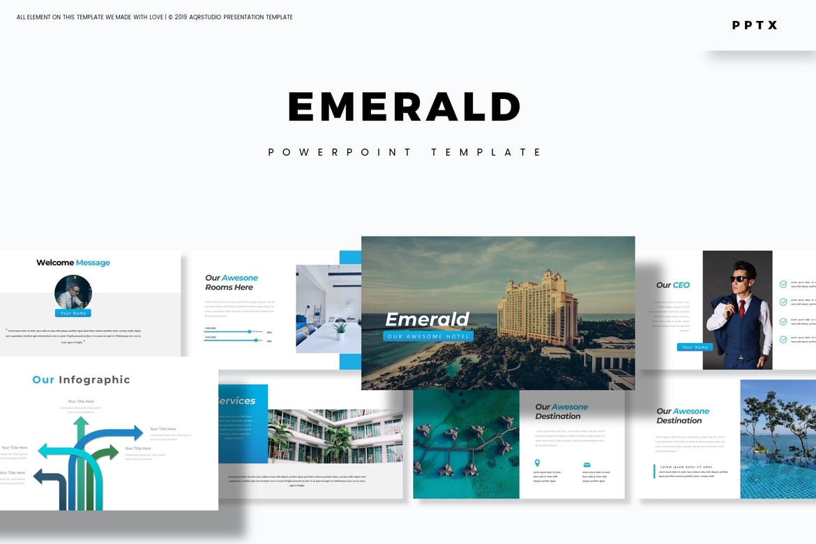 Template Powerpoint Emerald - Serbaguna dan Menarik