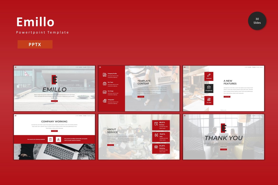 Emillo - Template Powerpoint Profesional untuk Presentasi Menarik