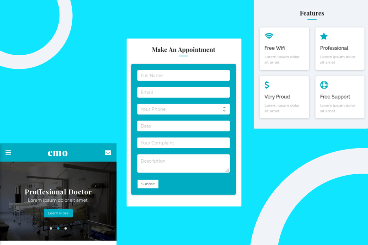 Template Website Kesehatan & Medis Emo yang Modern dan Responsif