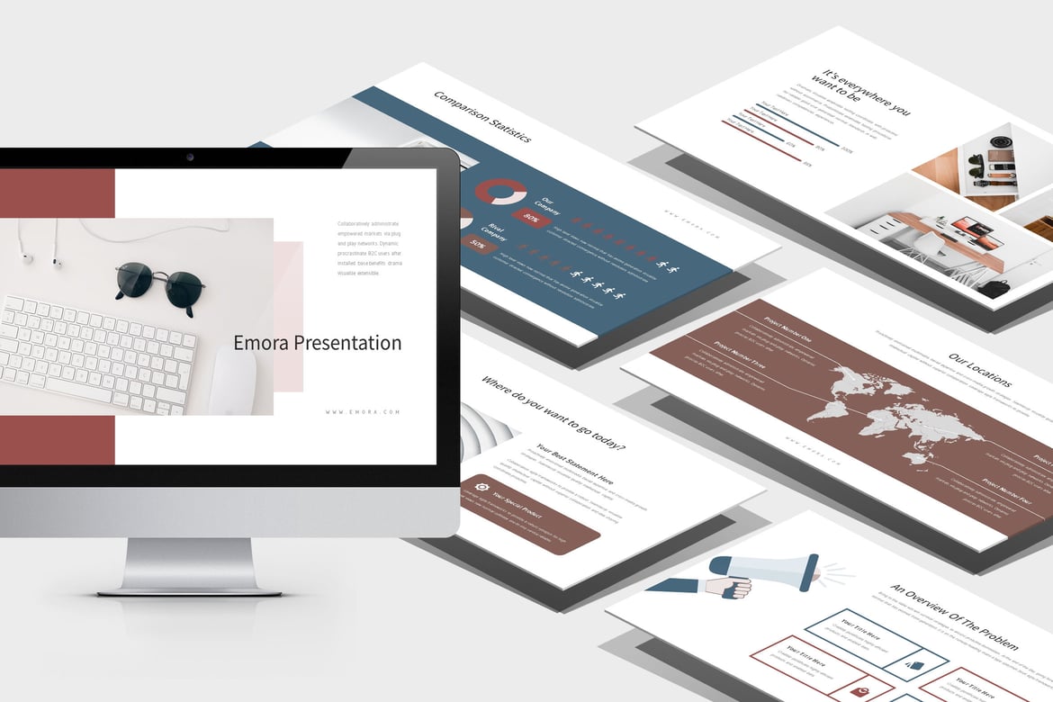 Emora: Template PowerPoint Presentasi untuk Pitch Startup yang Menarik