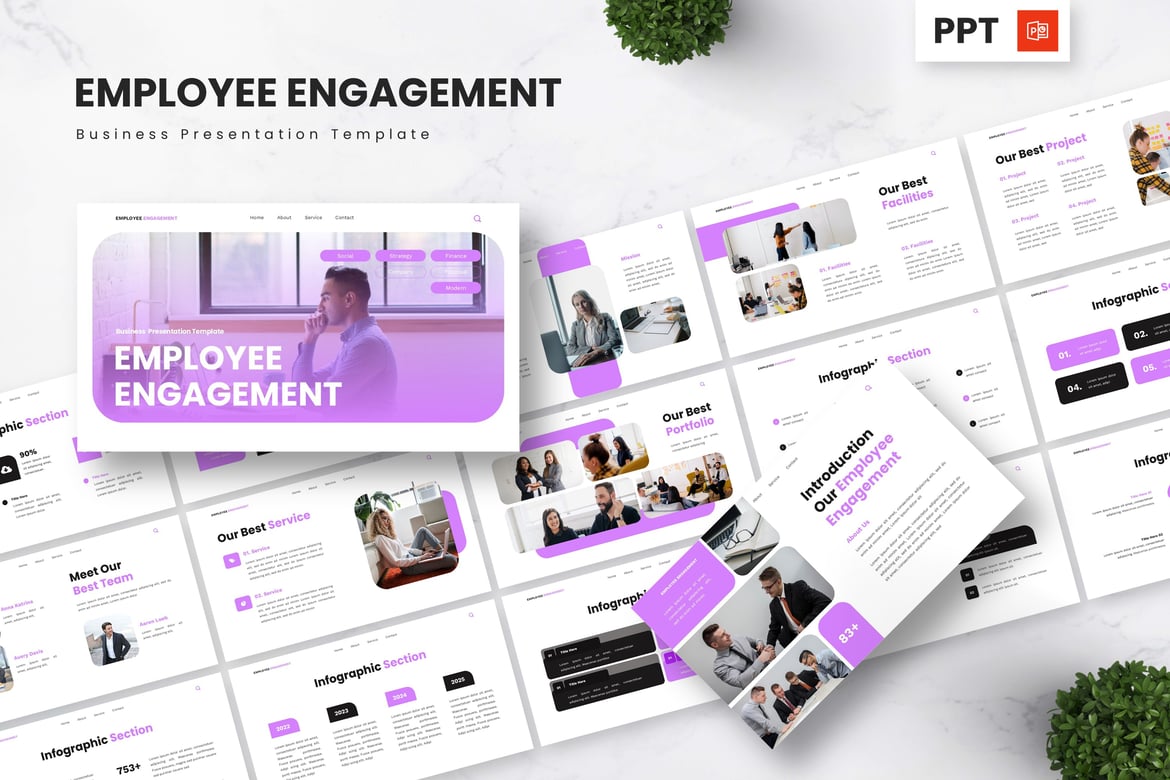 Template Powerpoint untuk Meningkatkan Keterlibatan Karyawan di Bisnis Anda