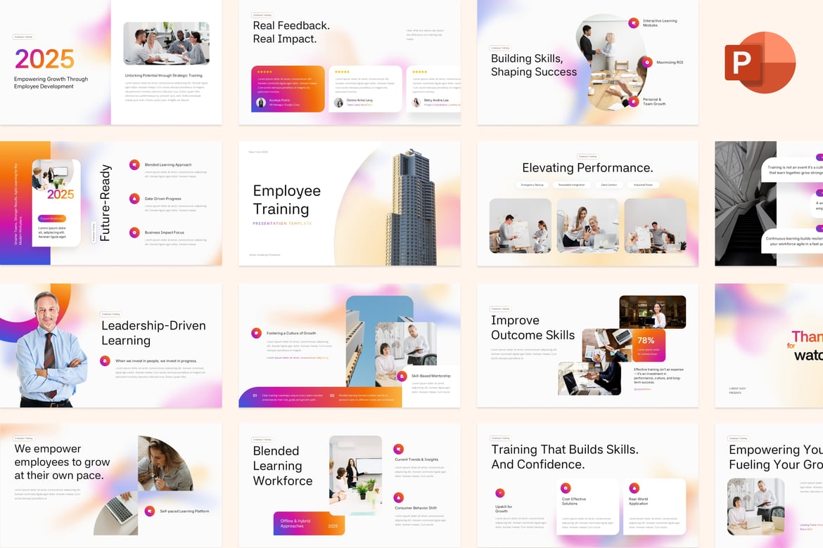 Template Presentasi PowerPoint Pelatihan Karyawan yang Profesional dan Menarik