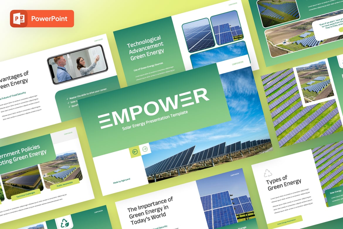 Template Presentasi Powerpoint Empower untuk Lingkungan