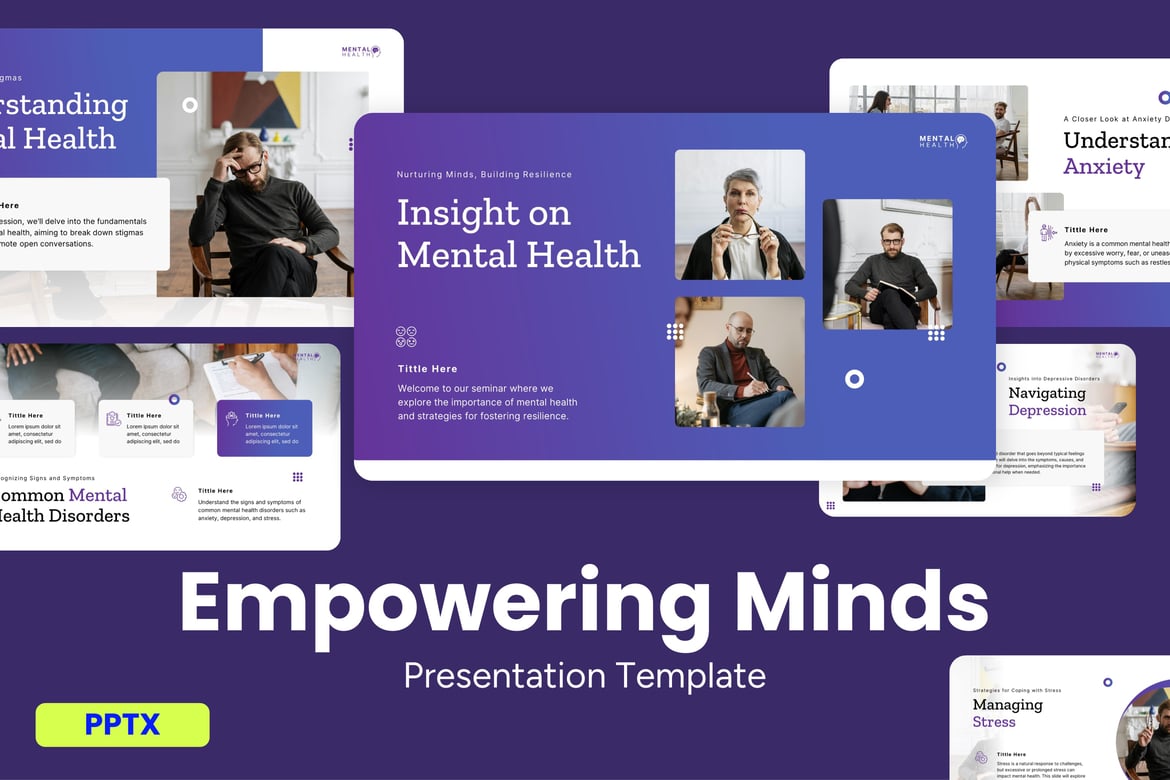 Template Powerpoint Pemberdayaan Pikiran yang Inspiratif