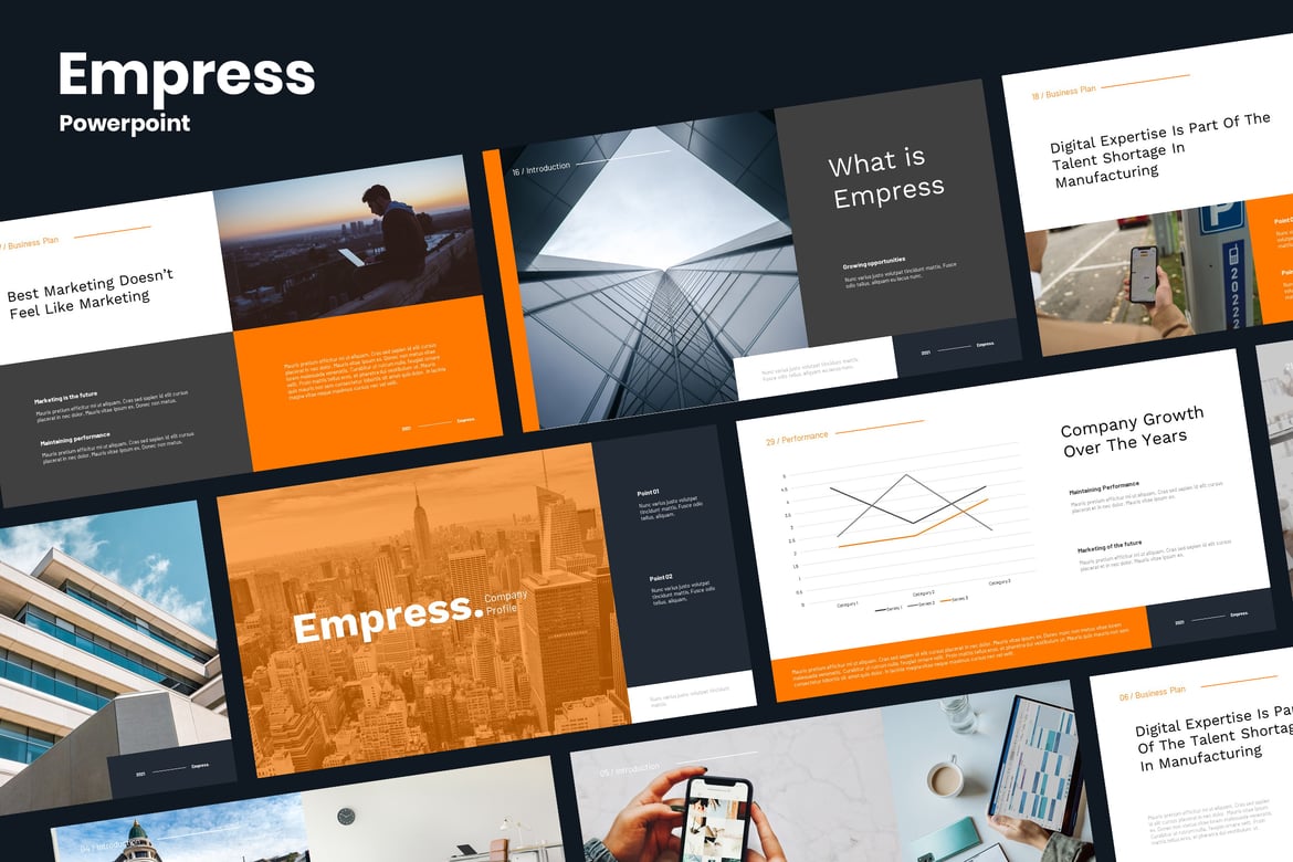 Empress - Template Presentasi Profil Perusahaan yang Menarik