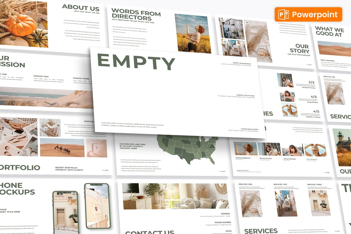 Template Presentasi PowerPoint Minimalis yang Berani dan Serbaguna
