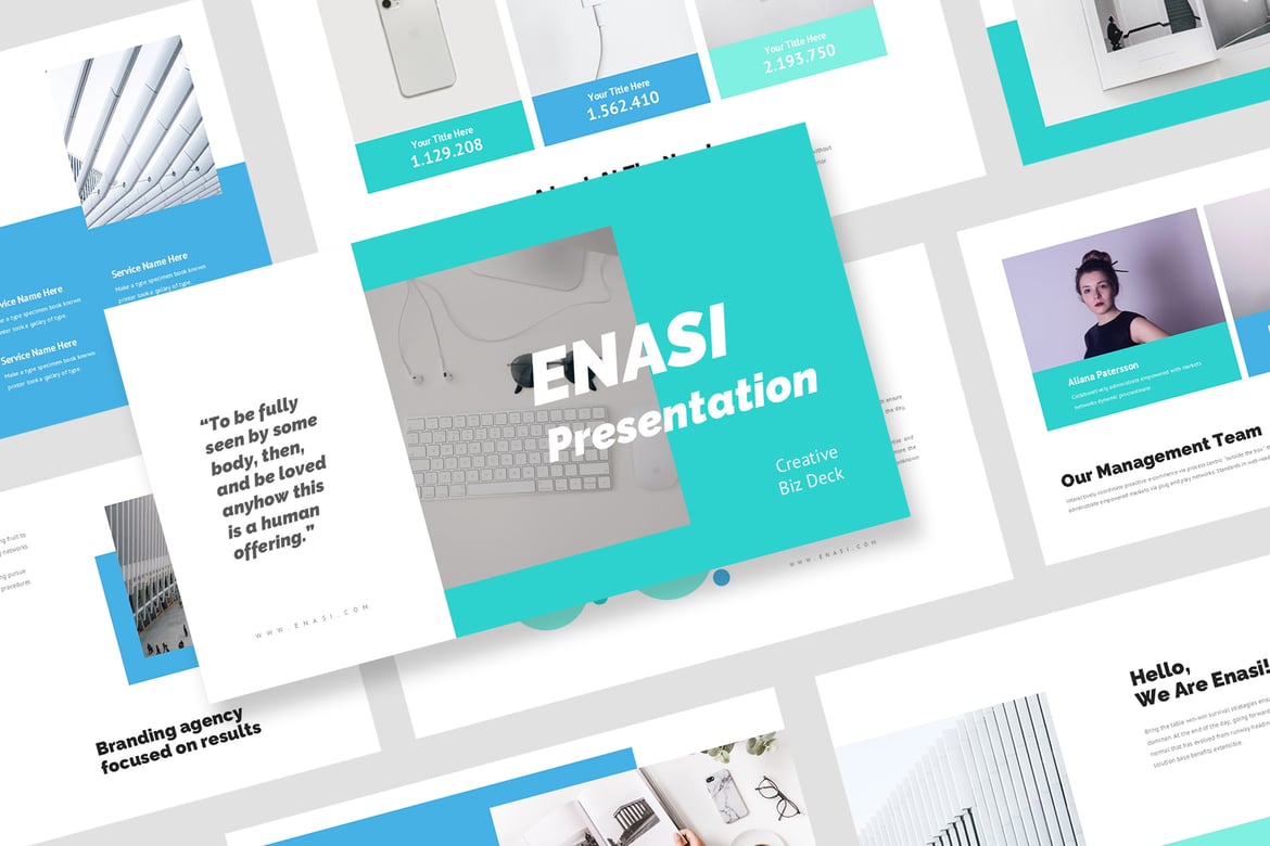 Template Presentasi Kreatif untuk Bisnis: Enasi PowerPoint