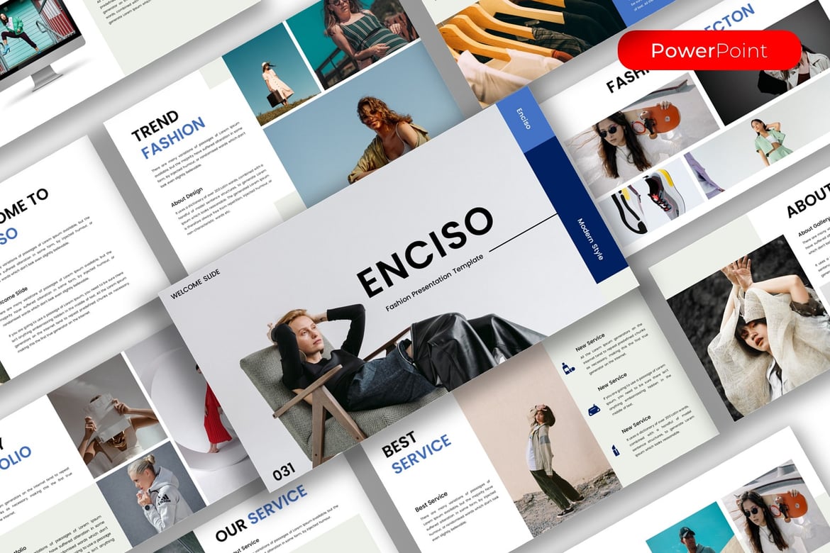 Template Presentasi Fashion Enciso yang Menarik