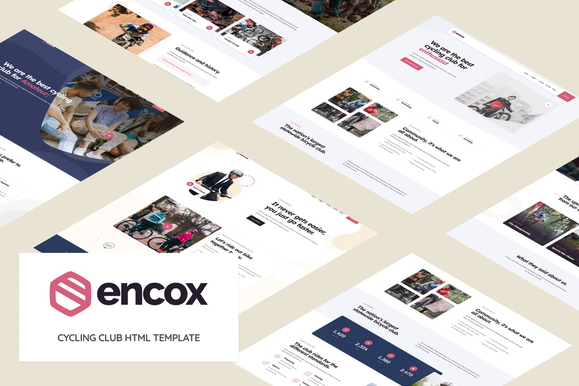 Template Website Klub Sepeda Encox yang Responsif dan Modern