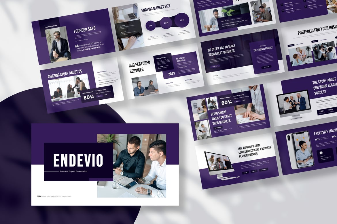 Endevio - Template PowerPoint Profesional untuk Bisnis Anda