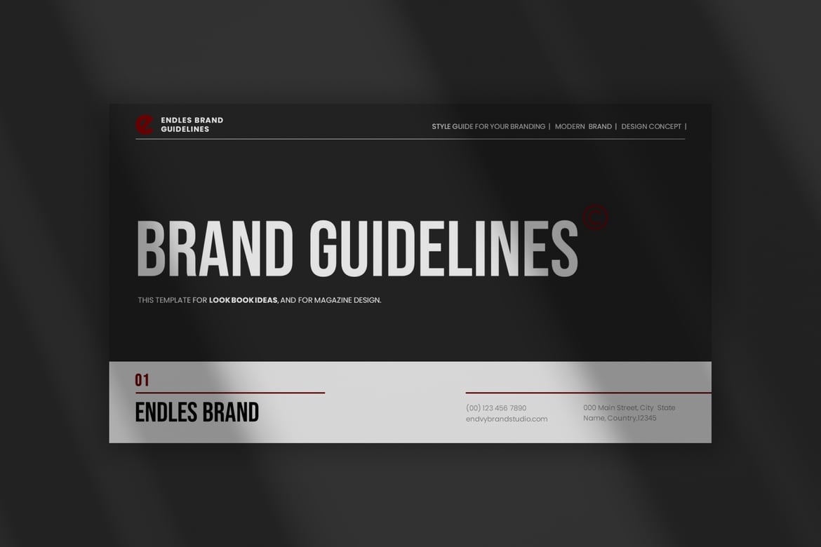 Template Presentasi Brand Guideline Endles yang Minimalis dan Profesional