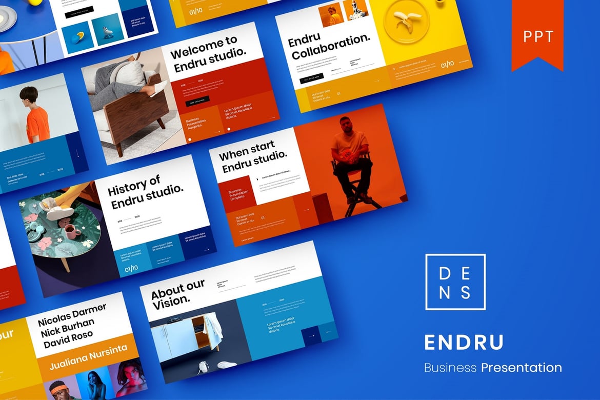 Endru – Template Presentasi PowerPoint untuk Bisnis yang Profesional