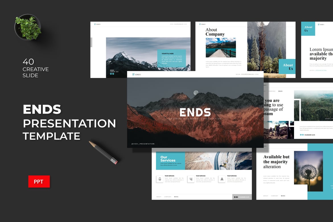 Template Powerpoint Kreatif - Ends