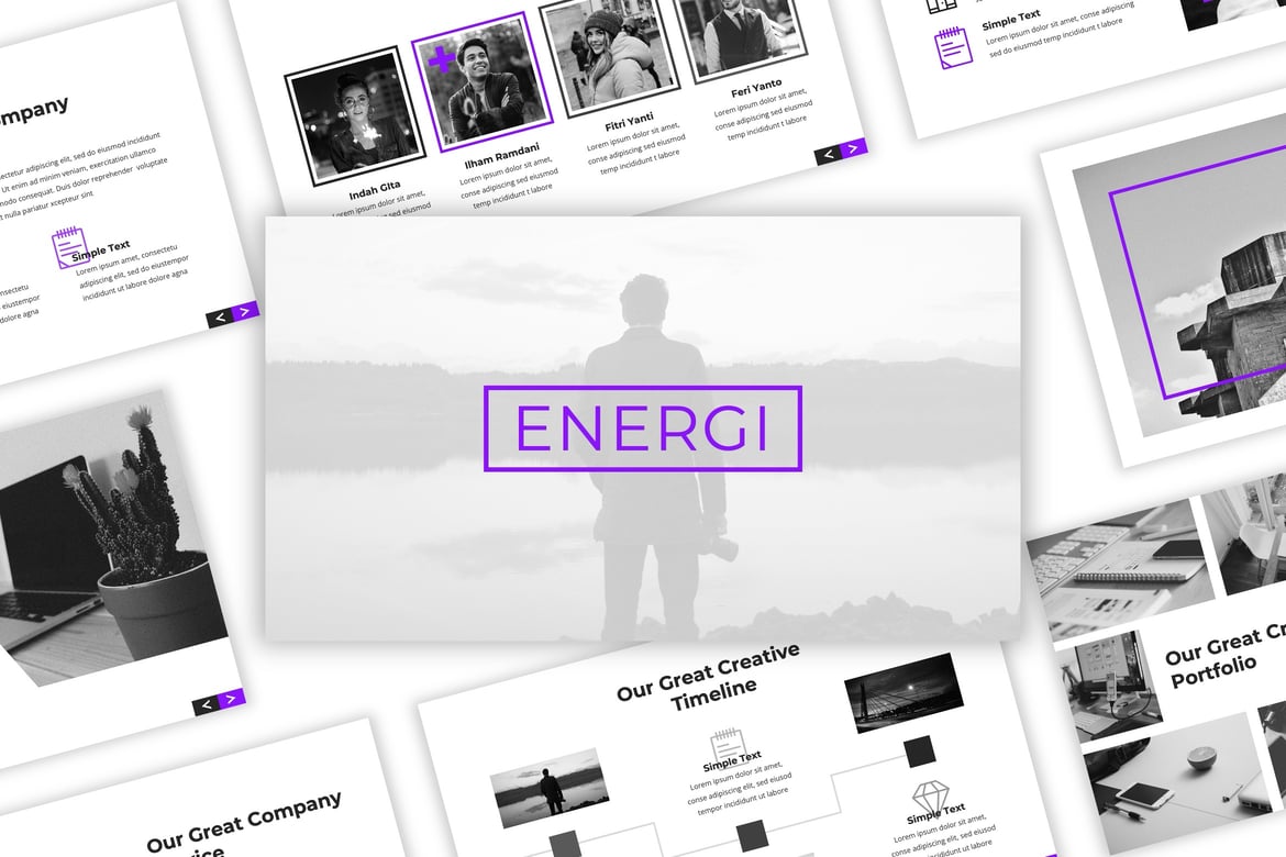 Energi - Template PowerPoint Kreatif dan Modern