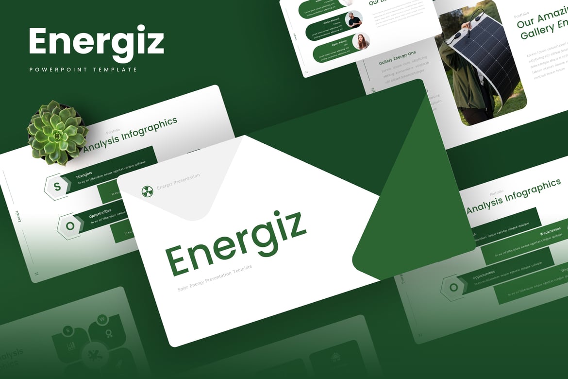 Energiz – Template PowerPoint Energi Surya yang Menarik