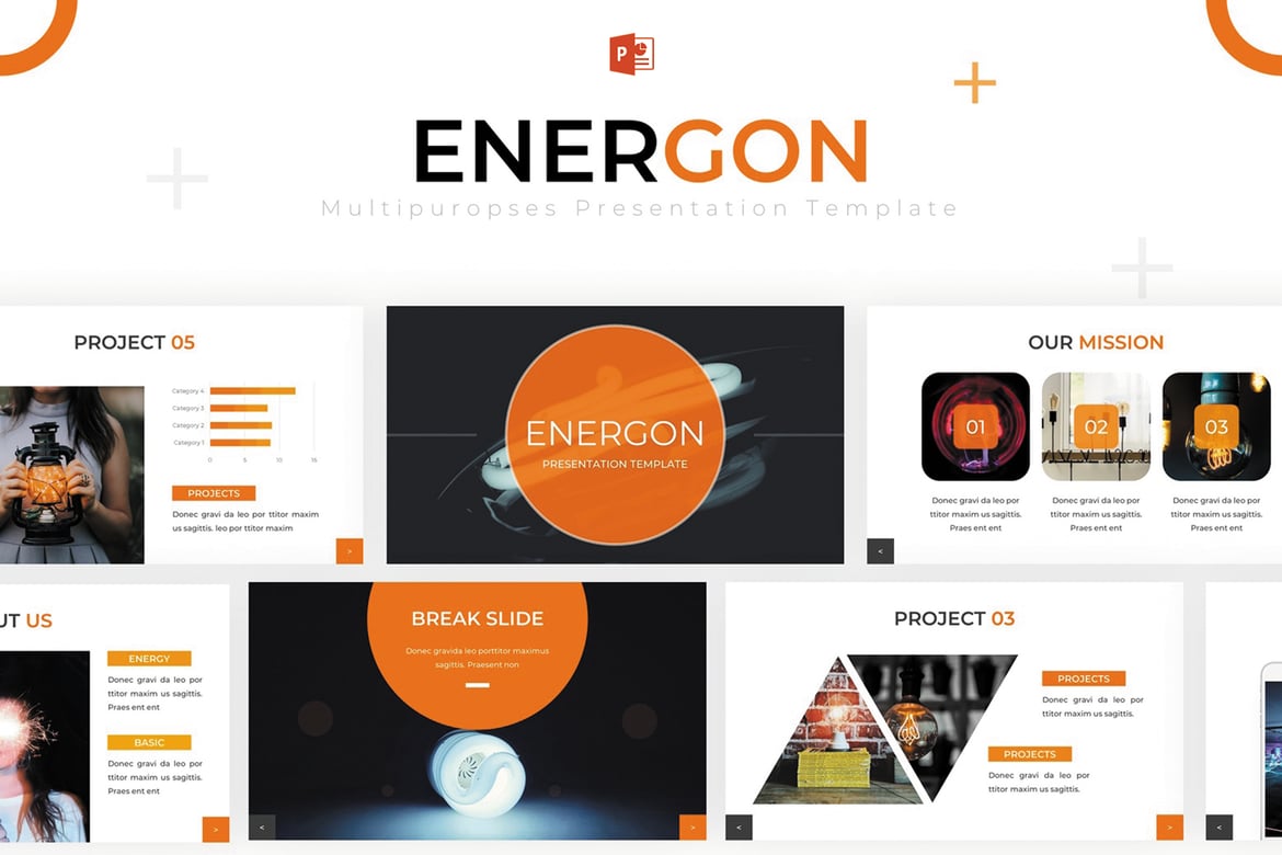 Template Powerpoint Energon - Presentasi Kreatif dan Profesional