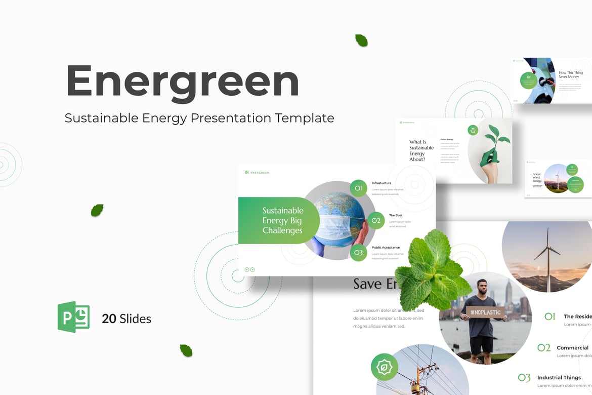Energreen - Template Presentasi Energi Berkelanjutan yang Menarik