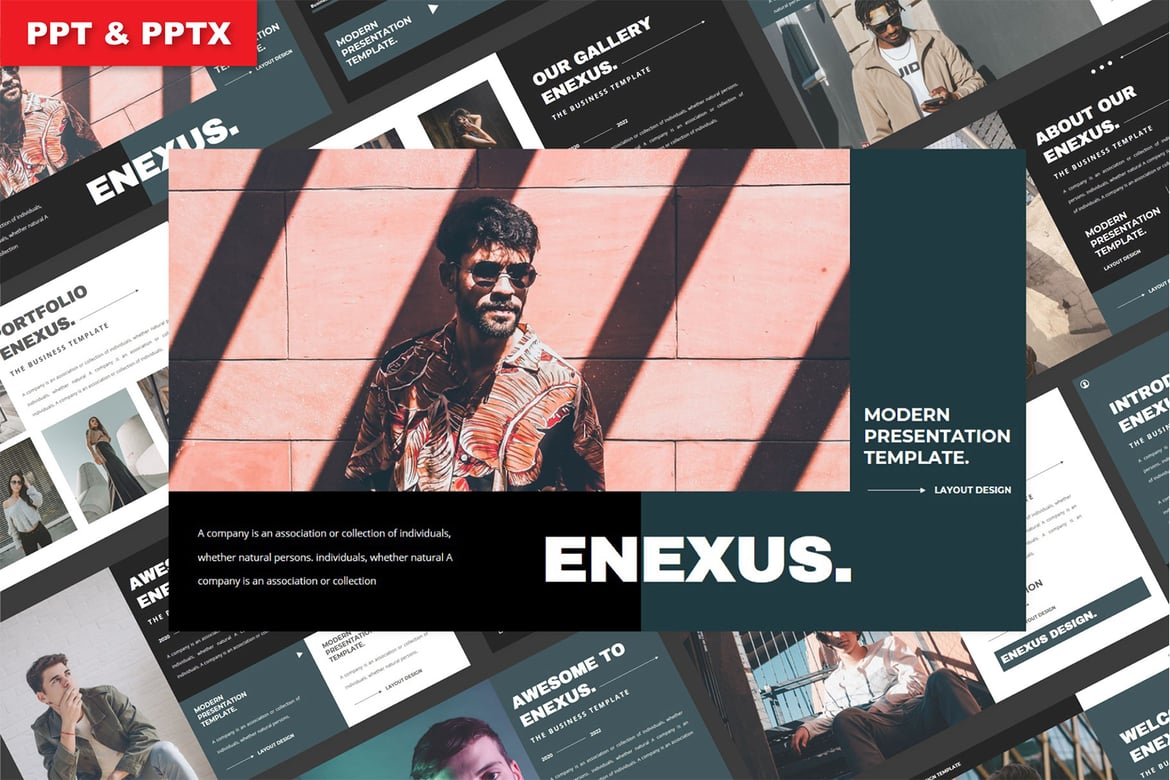 Enexus - Template Presentasi Bisnis Kreatif yang Menarik
