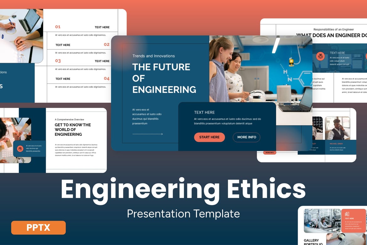 Template Powerpoint Etika Teknik yang Menarik dan Profesional