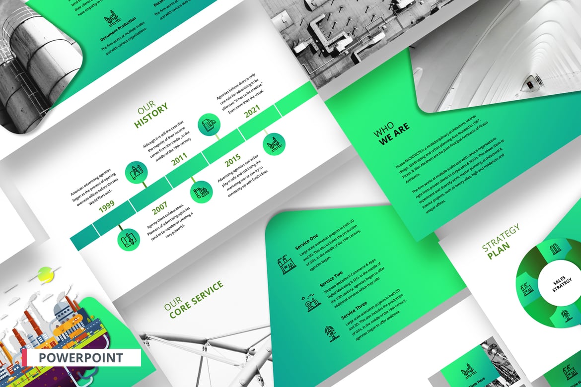 Template PowerPoint Proposal Proyek Teknik yang Profesional dan Menarik