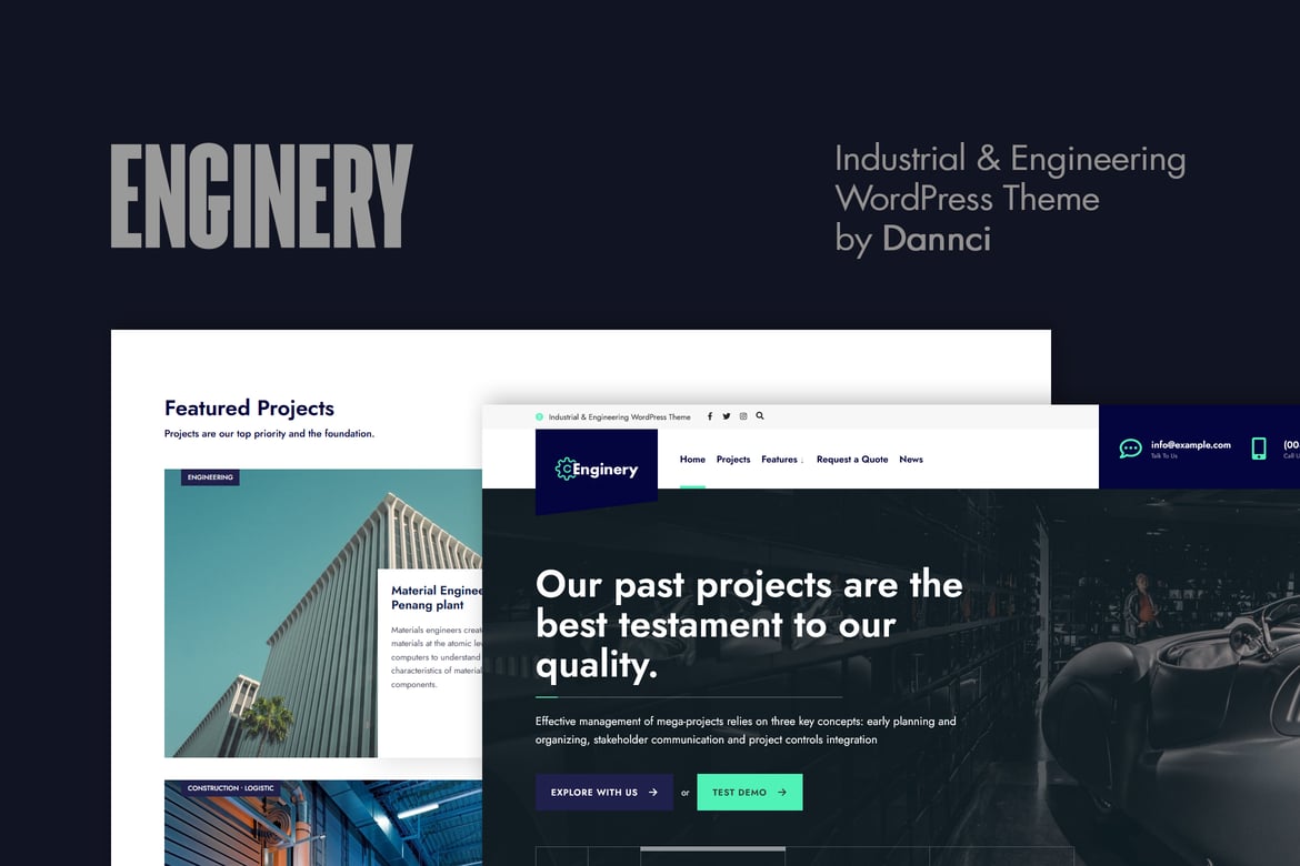 Enginery - Tema WordPress Industri & Teknik Modern