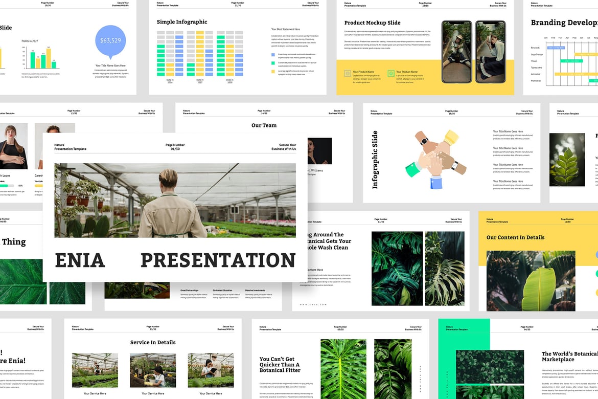 Template PowerPoint Enia: Kekuatan Alam untuk Presentasi Menarik
