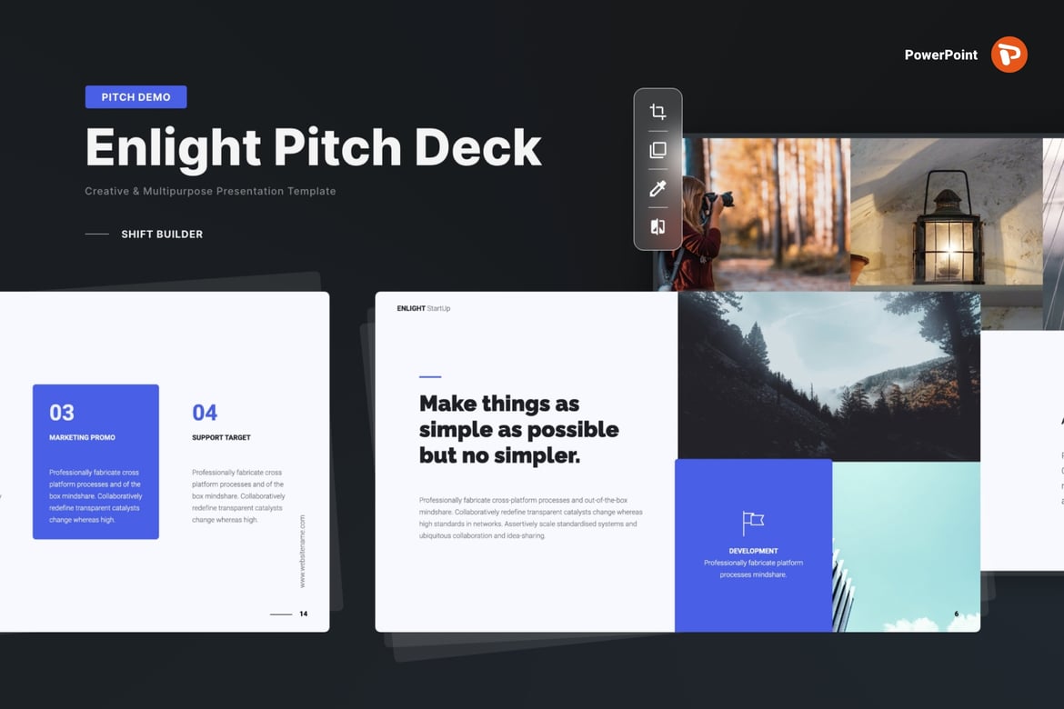Template Presentasi Bisnis ENLIGHT yang Kreatif dan Profesional (PowerPoint)