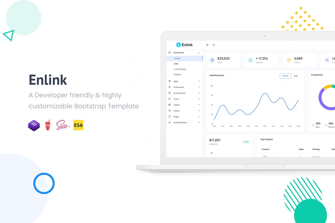 Enlink - Template Website Admin Modern dan Responsif