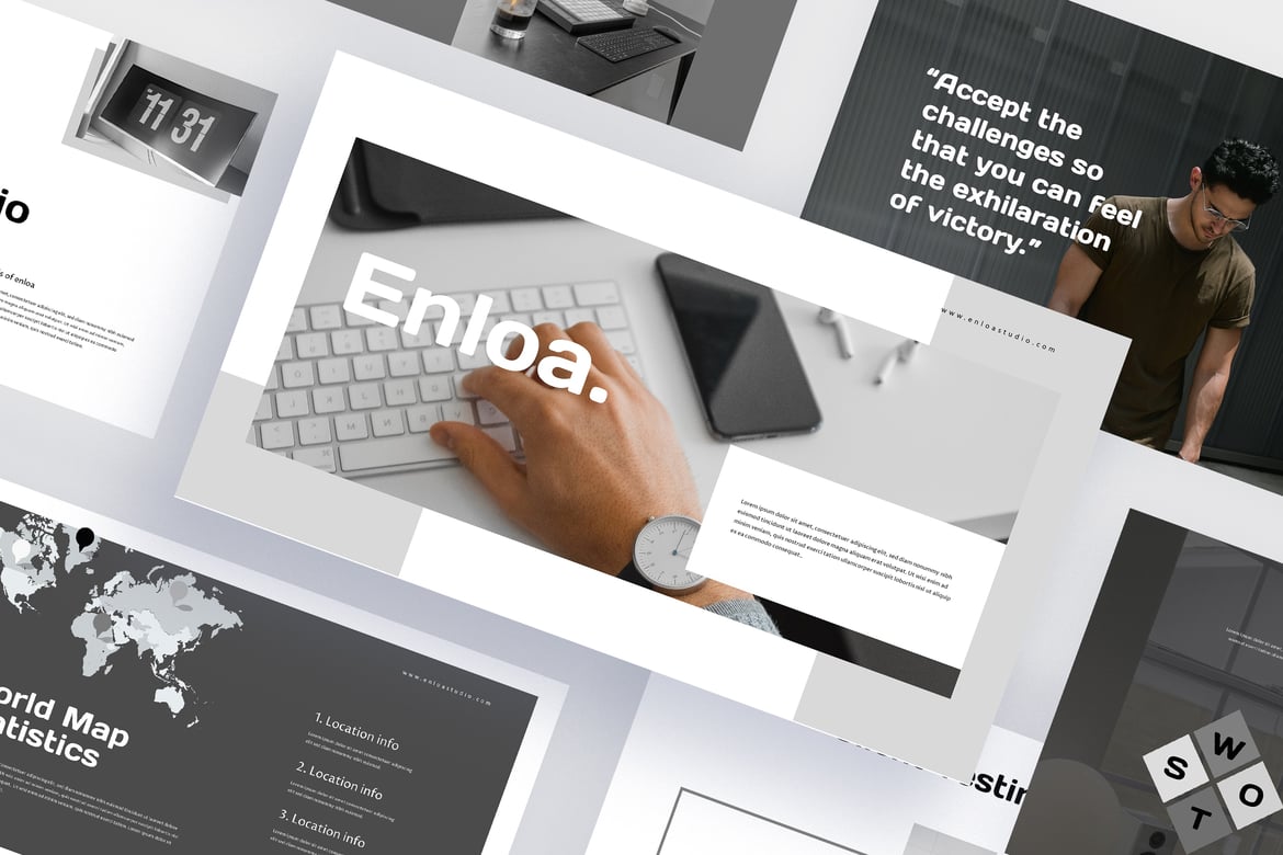 Enloa - Template Powerpoint Gaya Hidup yang Menarik