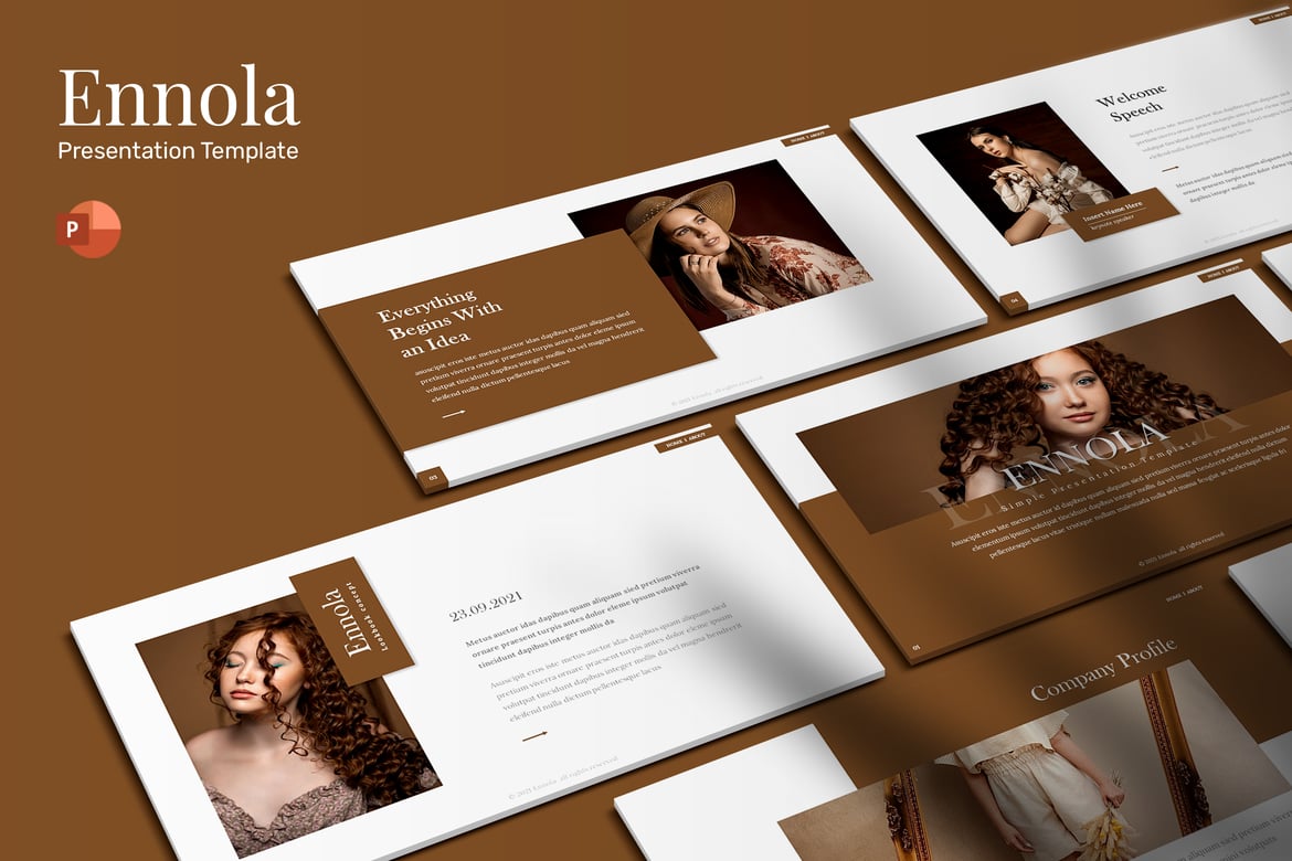 Template Presentasi PowerPoint Ennola - Lookbook Kreatif
