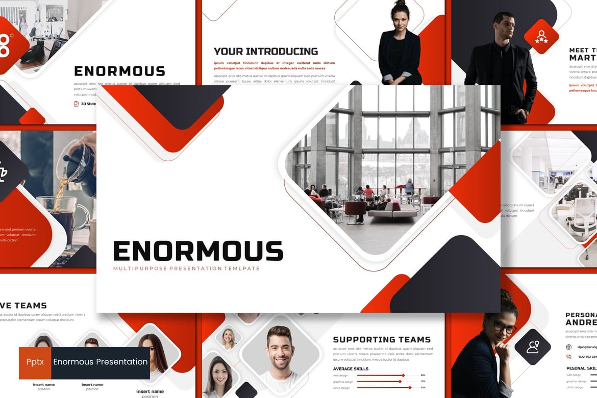 Template Presentasi PowerPoint Enormous yang Menarik dan Modern