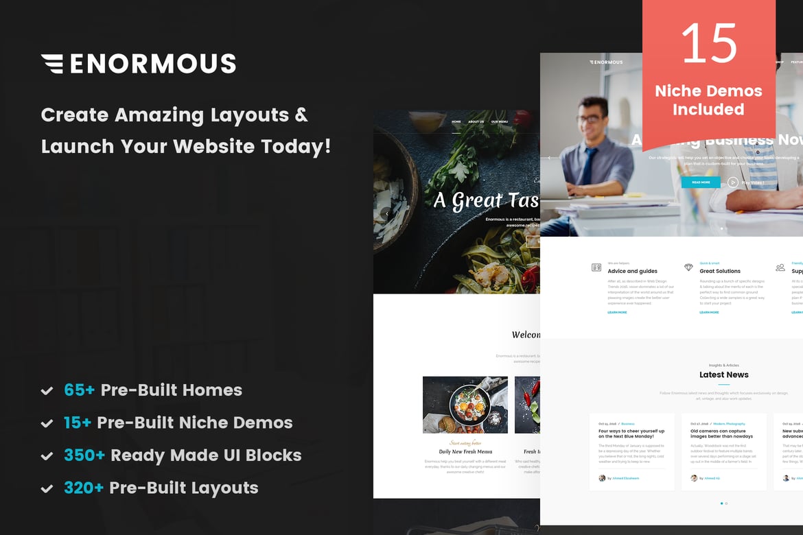 Enormous - Template Website HTML5 Serbaguna dan Responsif