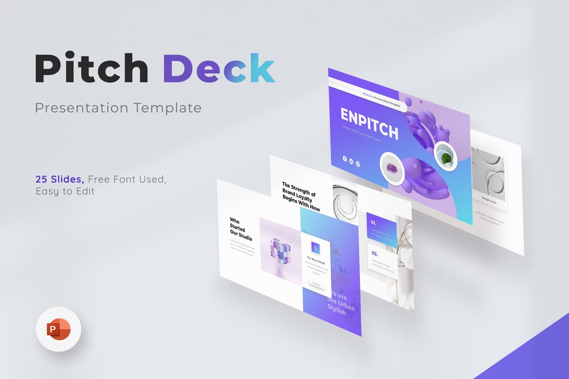 Template Presentasi PowerPoint Enpitch - Solusi Pitch Deck Profesional