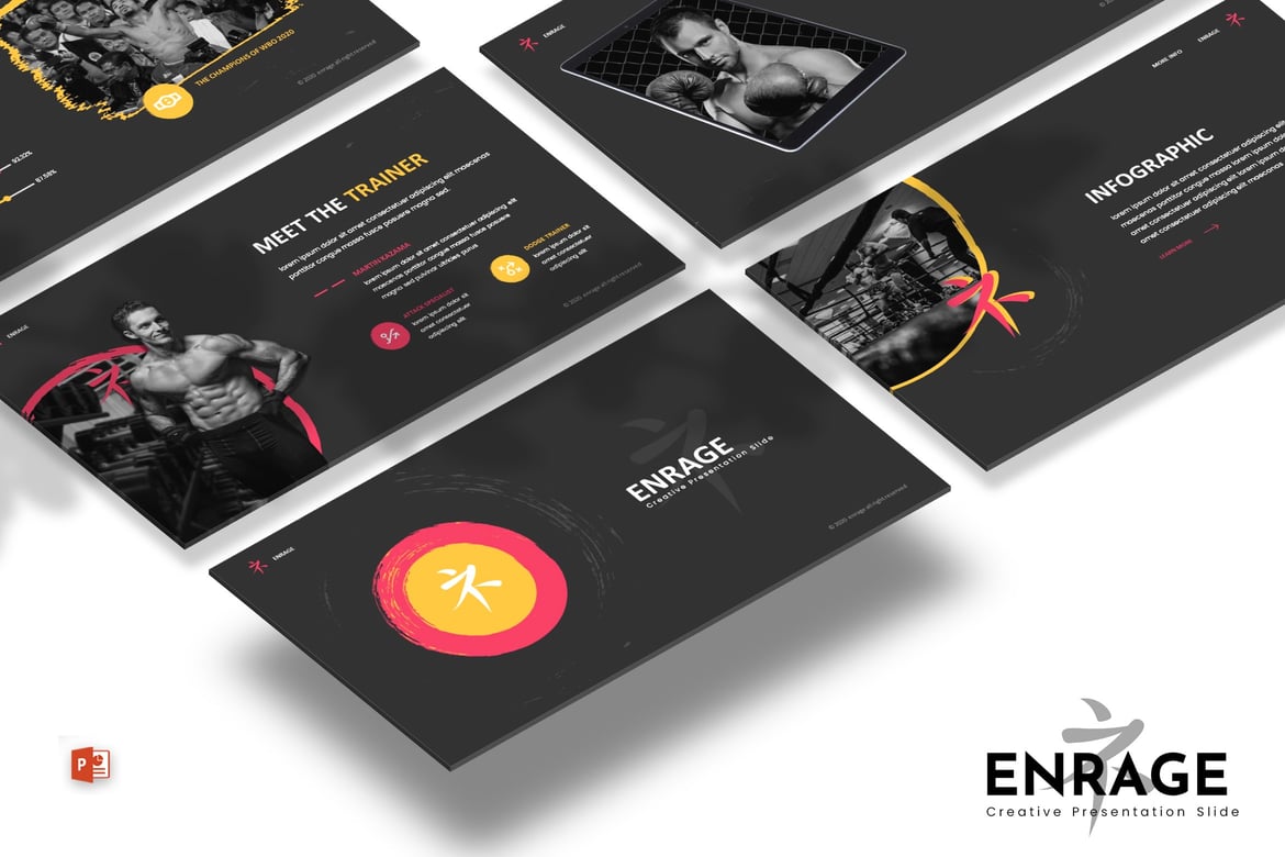 Template Presentasi Enrage - Powerpoint Modern dan Stylish