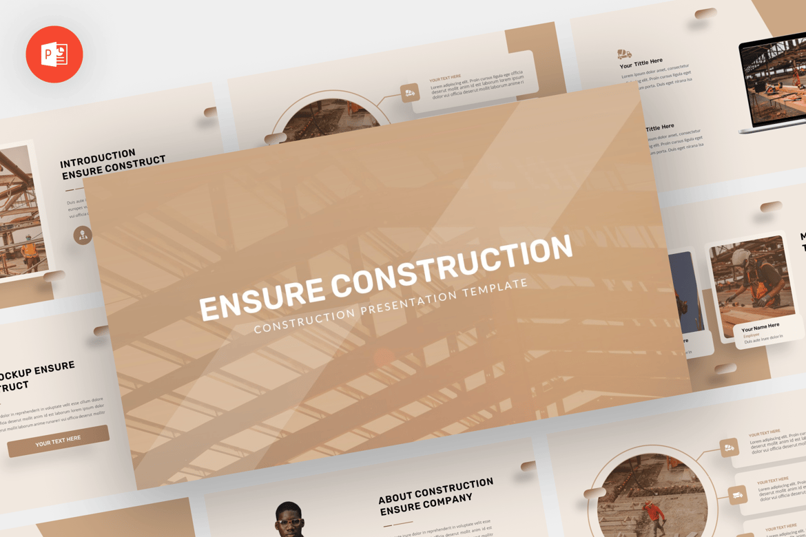 Template Presentasi Powerpoint Konstruksi - Ensure
