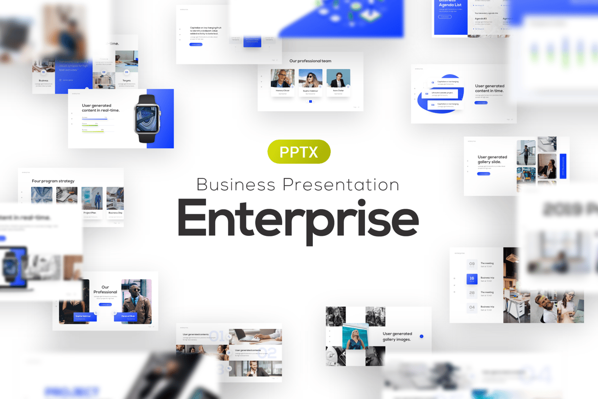 Template PowerPoint Bisnis Korporat Serbaguna untuk Presentasi Profesional