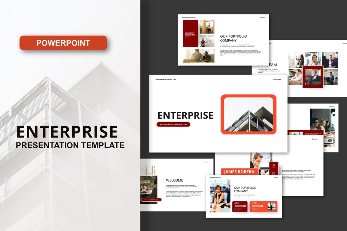 Template PowerPoint Perusahaan yang Elegan dan Serbaguna