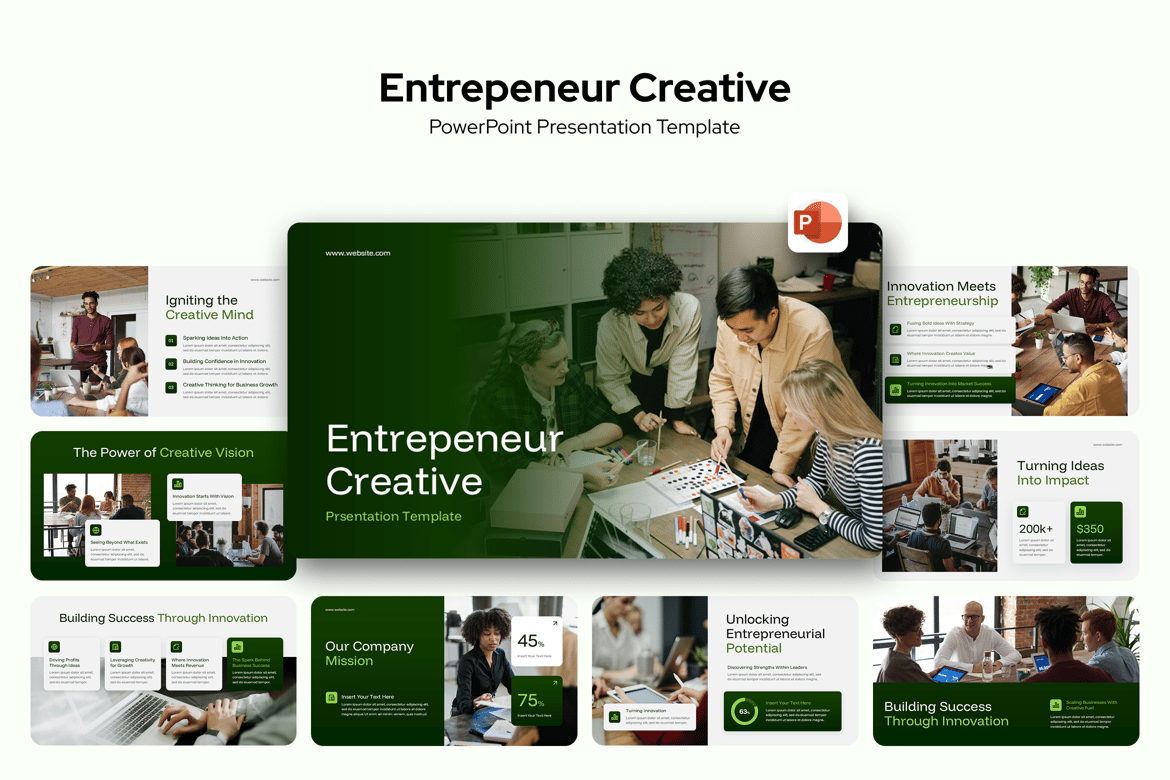 Template PowerPoint Kreatif untuk Pengusaha