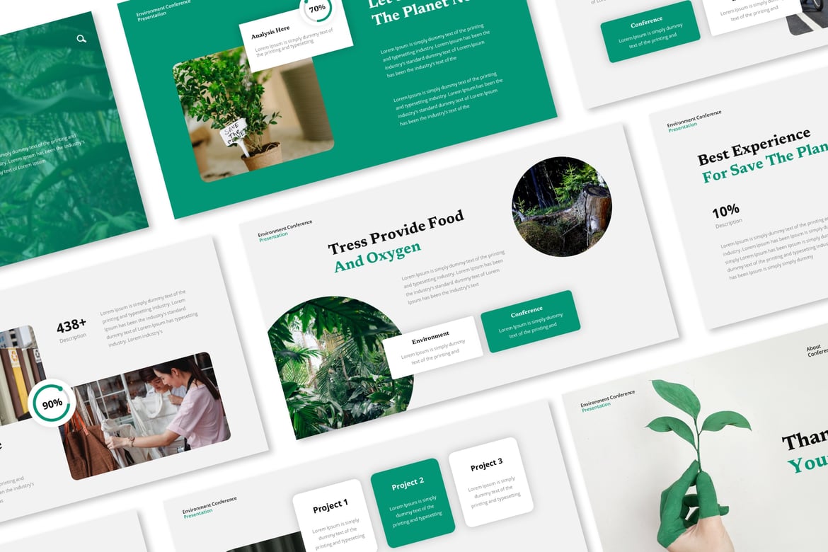 Template Powerpoint Konferensi Lingkungan yang Menarik